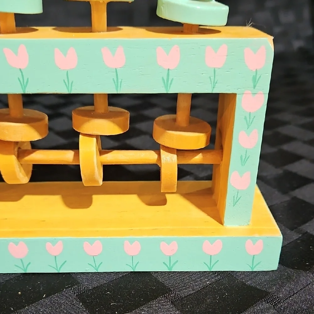 Hand-Cranked Automation Pop-Up Vintage Wooden Sheep Mechanical Crank Folk Art